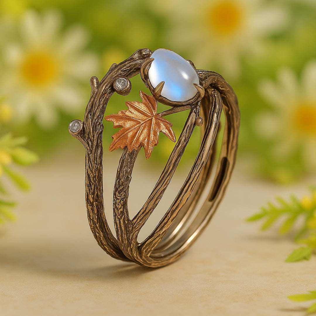 Radiant Lunar Moonstone Ring
